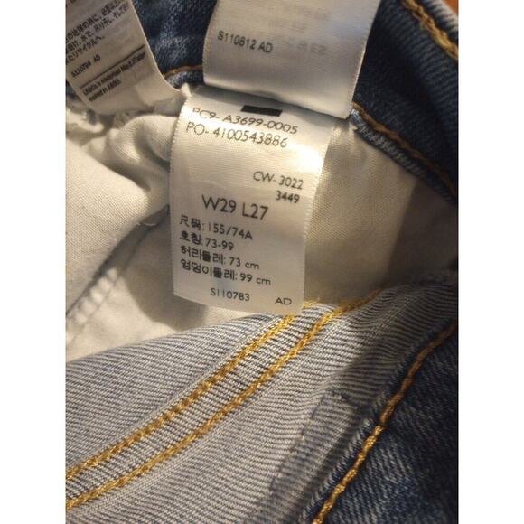 Levi’s Silver Tab Mom Jeans 29X27 High Waist Tapered 90’s Old School Distressed - Picture 8 of 9